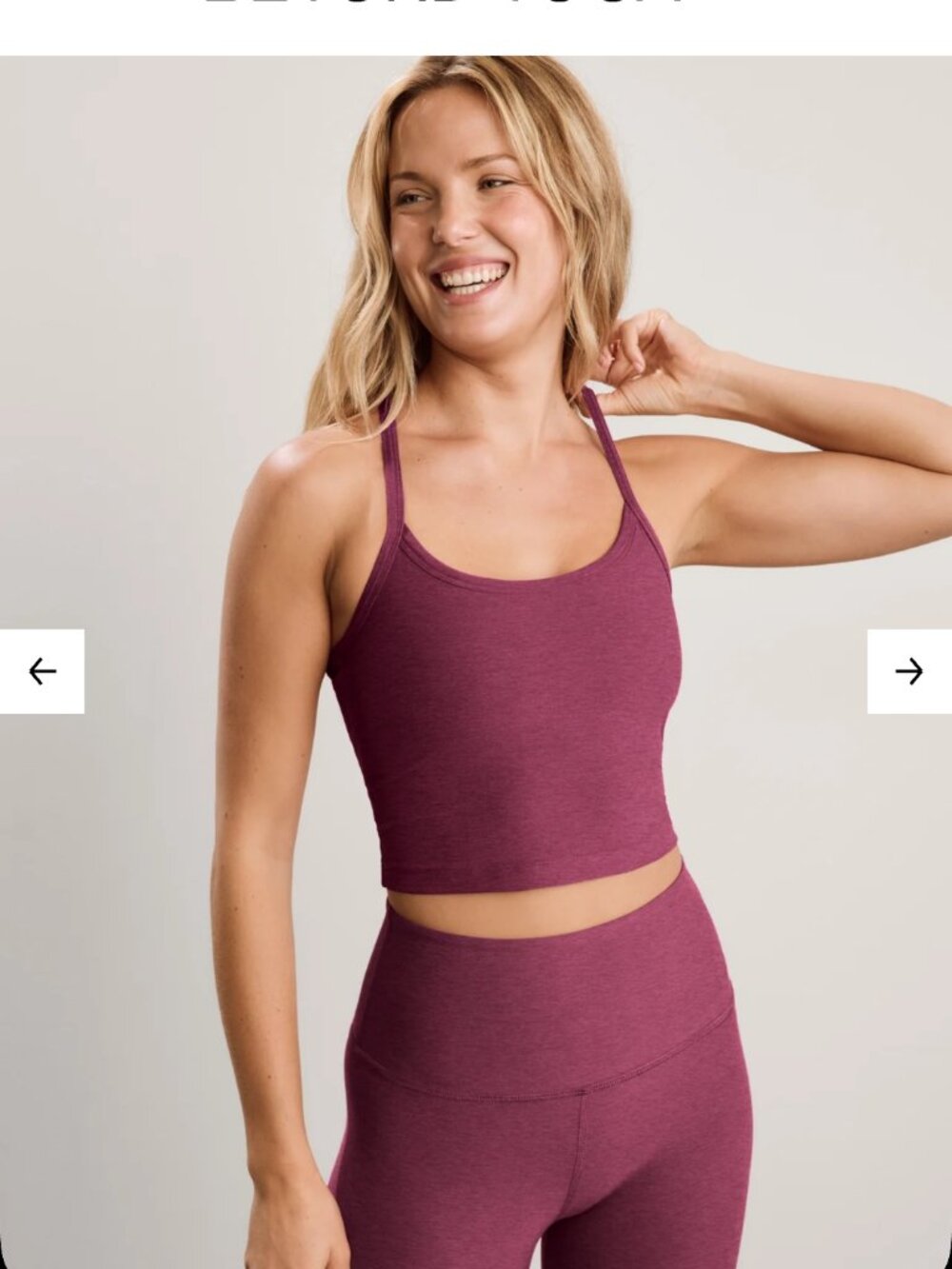 Beyond Yoga Racerback Cropped Tank
